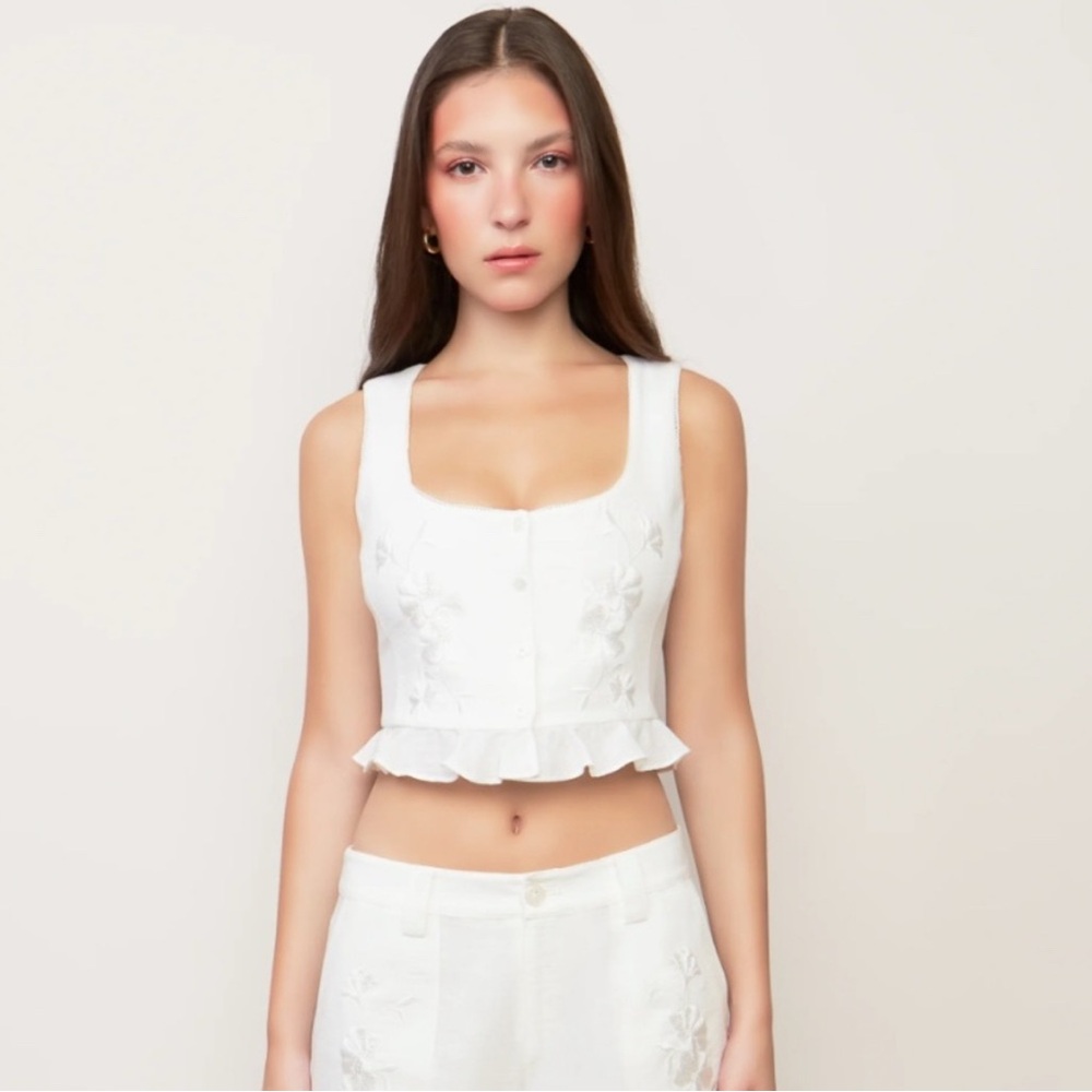 GUIZIO embroidered vest top - new!